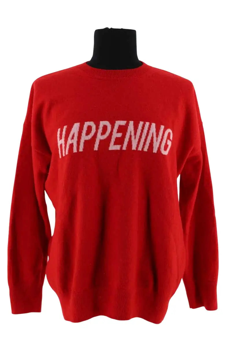 Pull Sandro Rouge en Laine, taille M - Seconde Main
