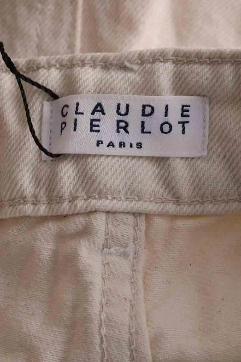 Jean droit Claudie Pierlot Ecru en Coton
