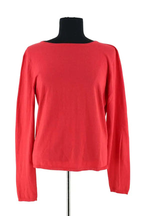 Top Maje Rouge en Soie, taille S - Seconde Main