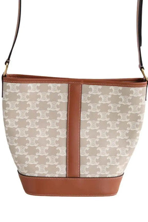 Sac à bandoulière Celine SAC SEAU Beige en Cuir