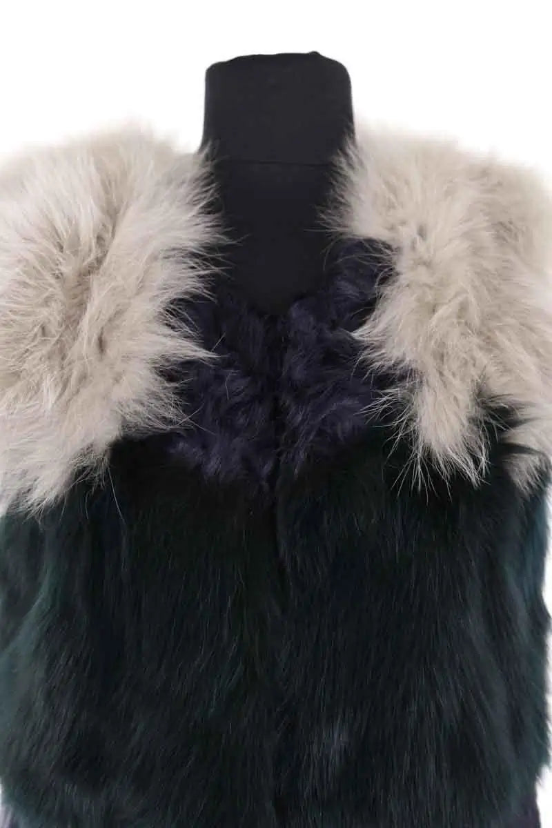 Veste sans manches Pinko Gris en Fourrure