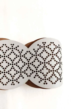 Ceinture en cuir Alaïa  Blanc