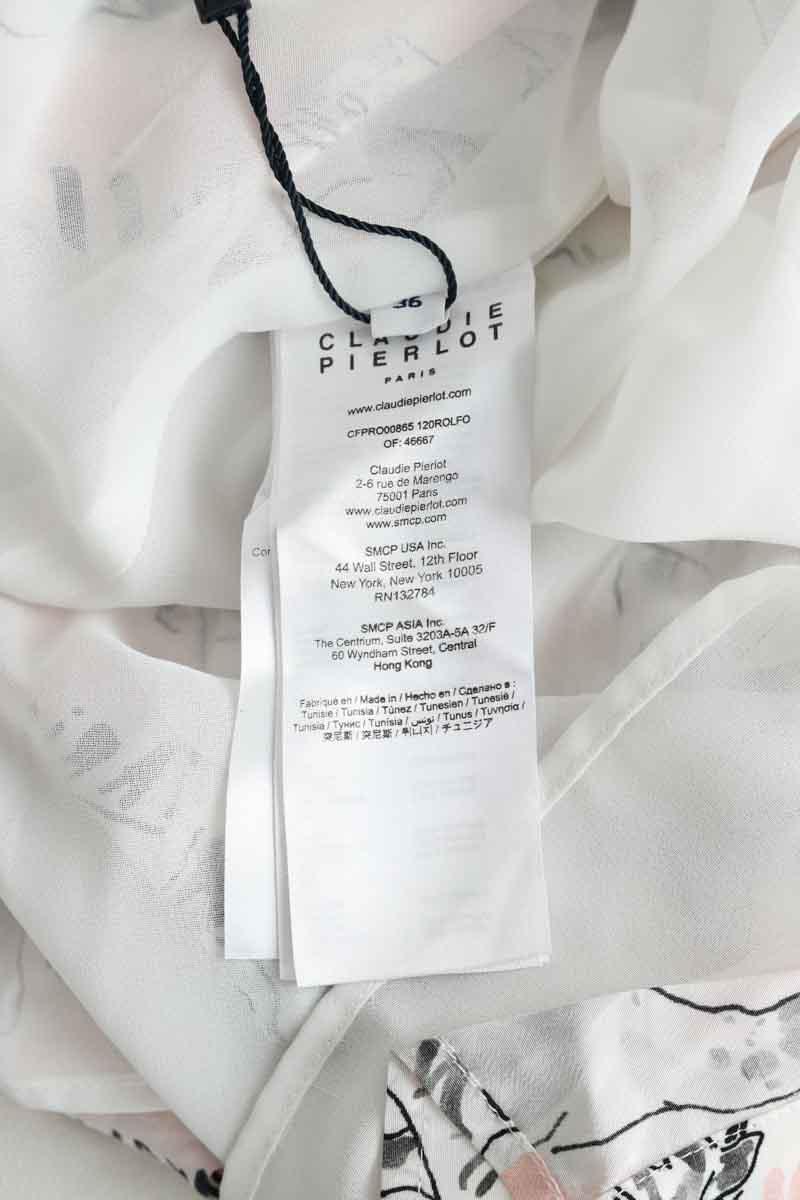 Mi-longueur Claudie Pierlot  Blanc
