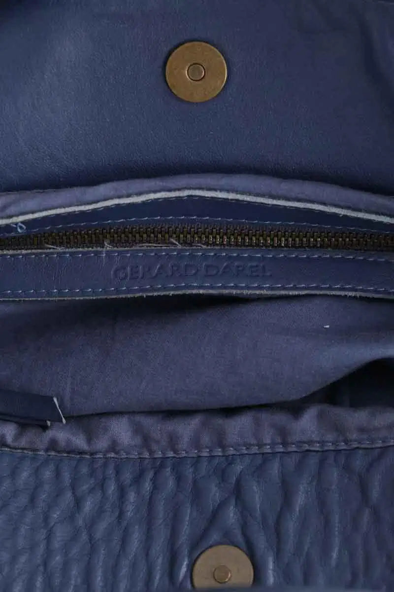 Sac porté épaule 24h Gerard Darel Bleu en Cuir