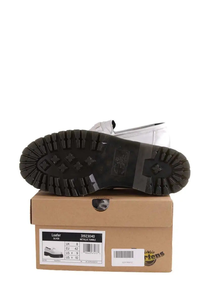 Mocassins Dr. Martens Argent en Cuir