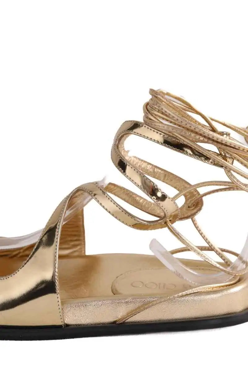 Sandales Jimmy Choo Doré en Cuir