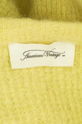 Cardigan American Vintage Jaune en Laine