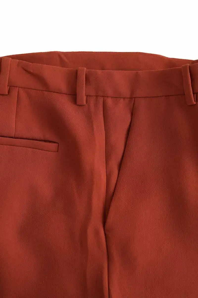Pantalon droit Vanessa Bruno Orange en Synthétique