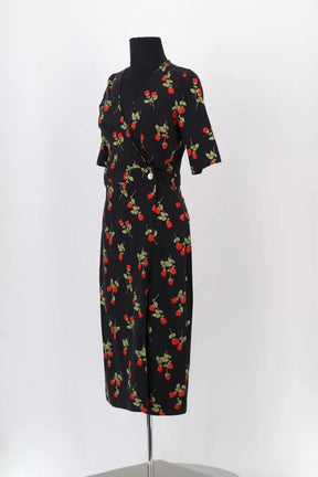 Robe Rouje Noir en Coton