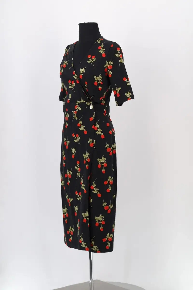 Robe Rouje Noir en Coton