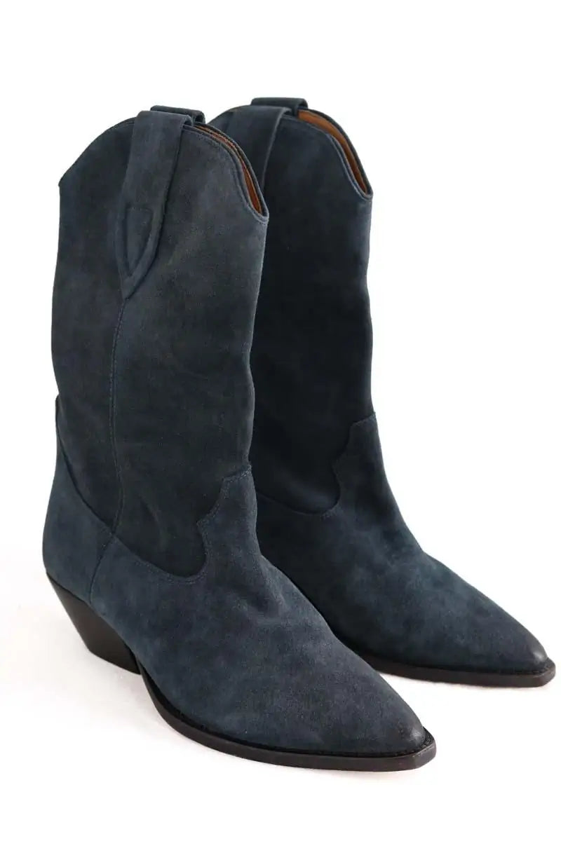 Boots western Isabel Marant Bleu en Daim