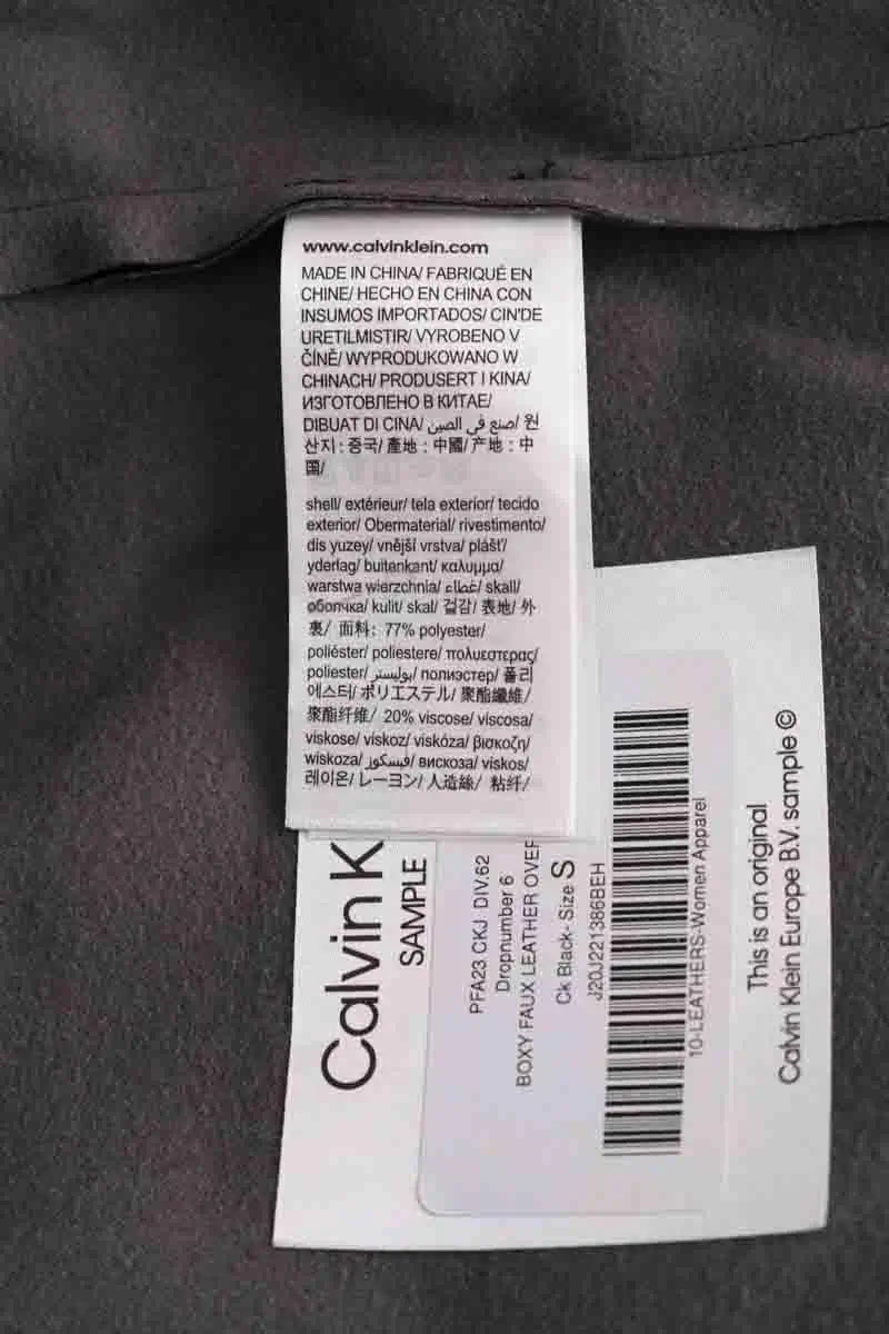 Veste Calvin Klein Noir en Synthétique