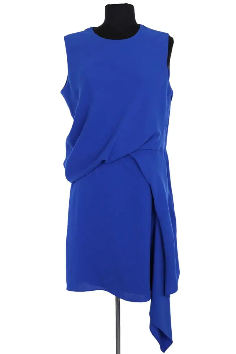 Robe Alexander McQueen Bleu en Synthétique, taille L - Seconde Main