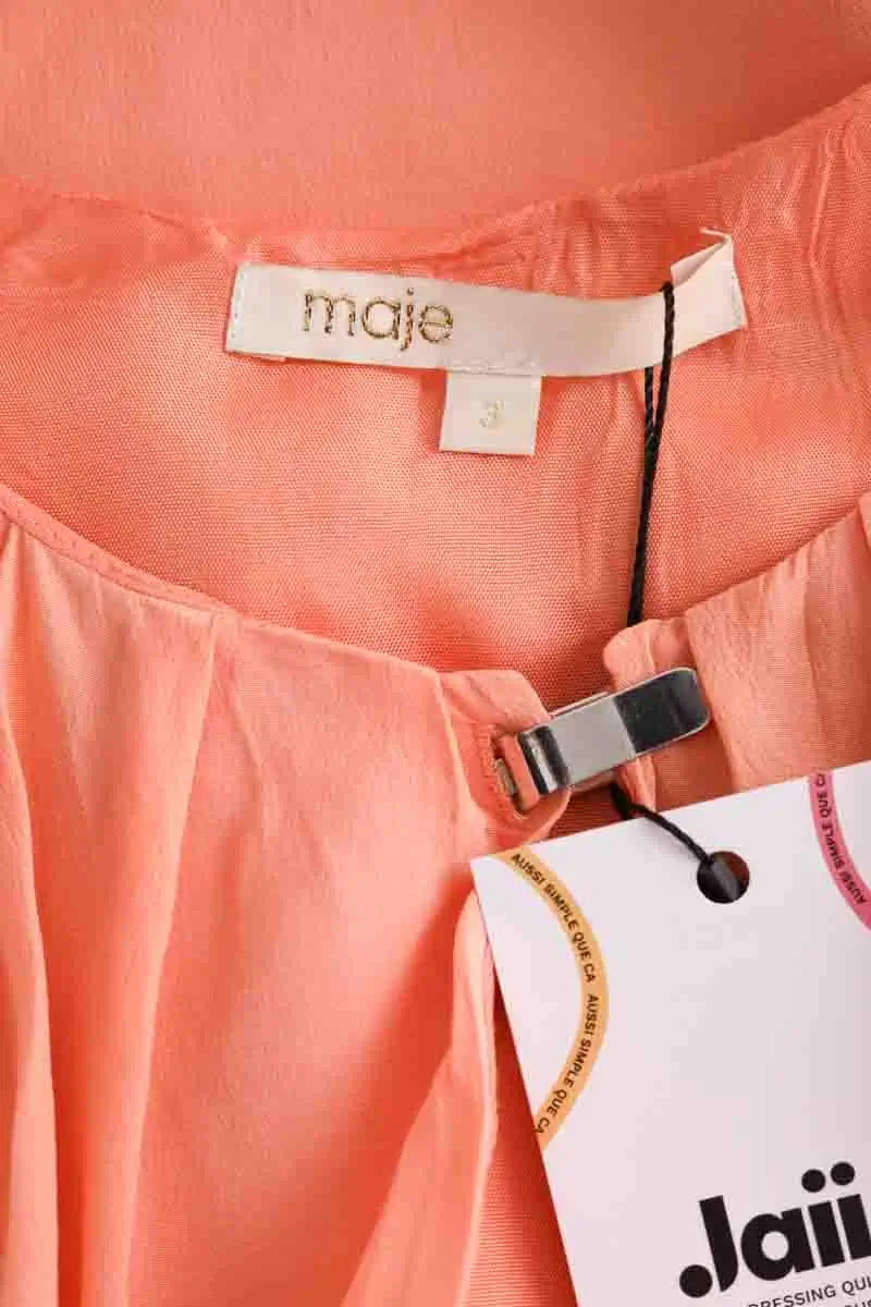 Robe Maje Orange en Soie