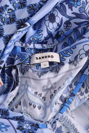Robe Sandro Bleu en Viscose