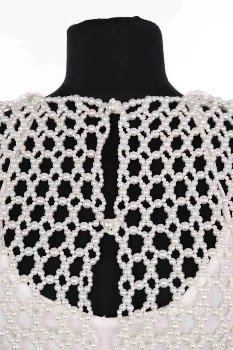 Top sans manche Maje Blanc en Synthétique
