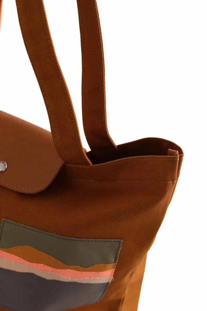 Cabas Longchamp Camel en Coton