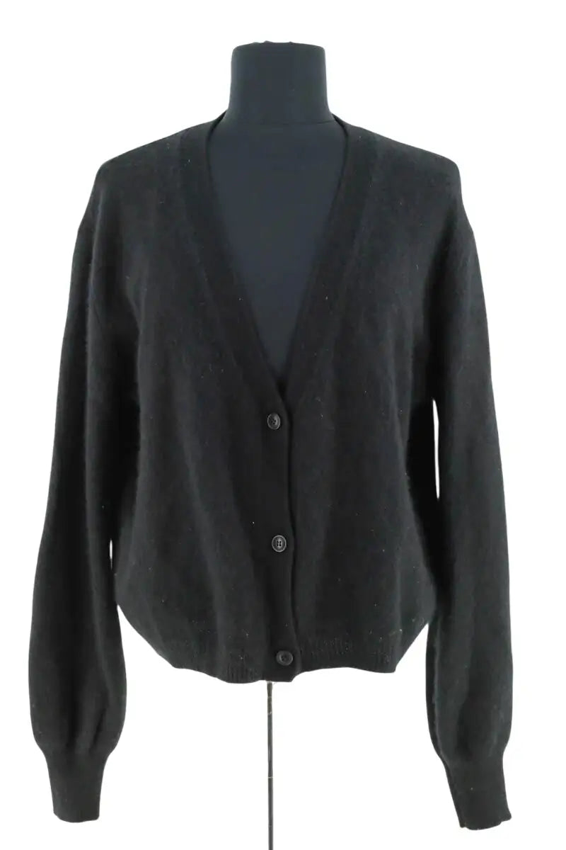 Cardigan From Future Noir en Cachemire, taille L - Seconde Main