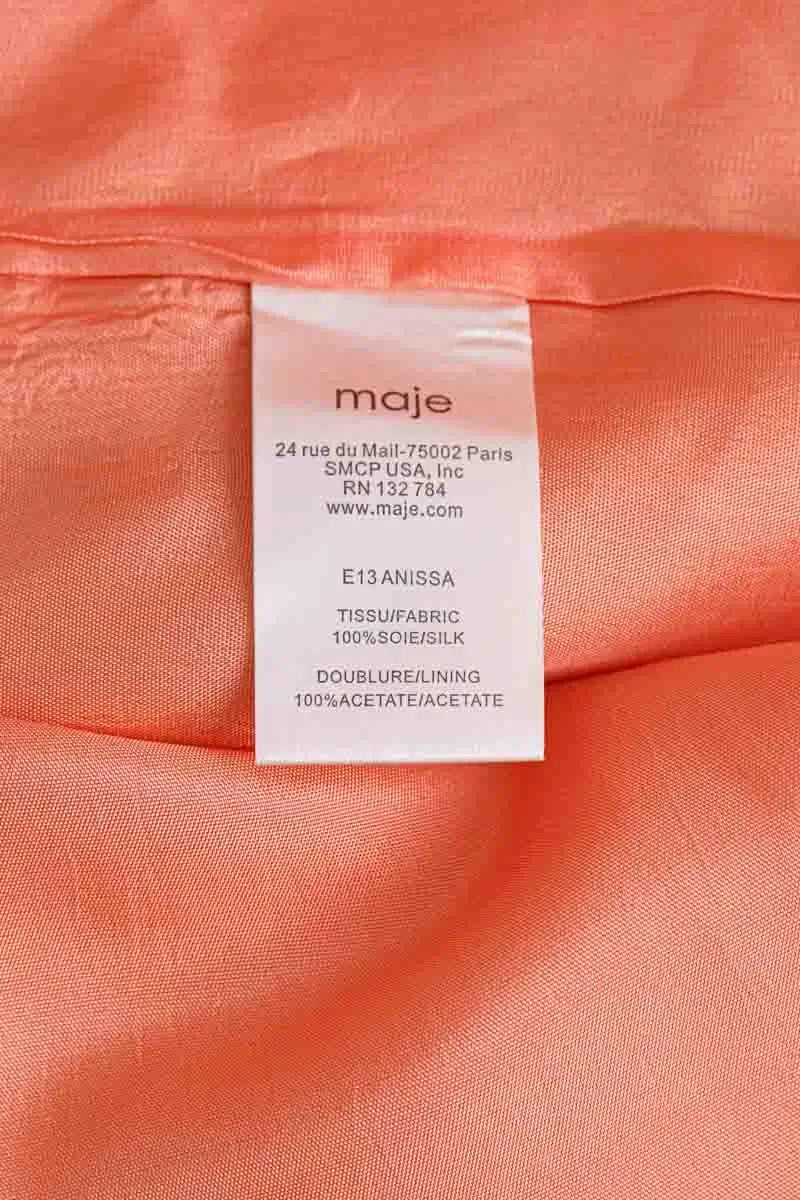 Robe Maje Orange en Soie