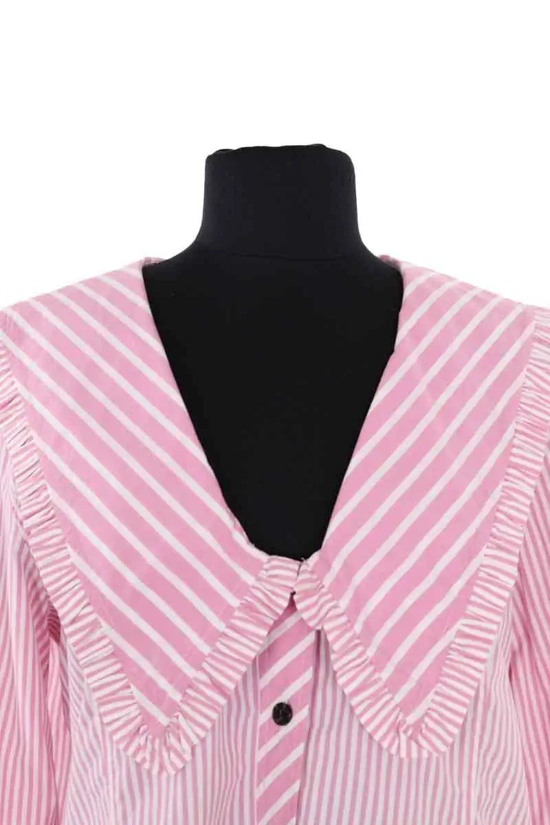 Chemise Ganni Rose en Coton