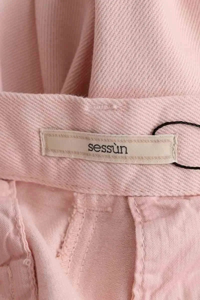 Pantalon Sessun Rose en Coton