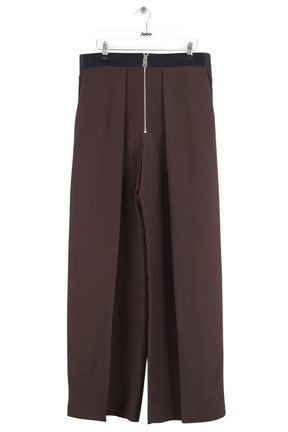 Pantalon large Khaite Marron en Viscose, taille M - Seconde Main