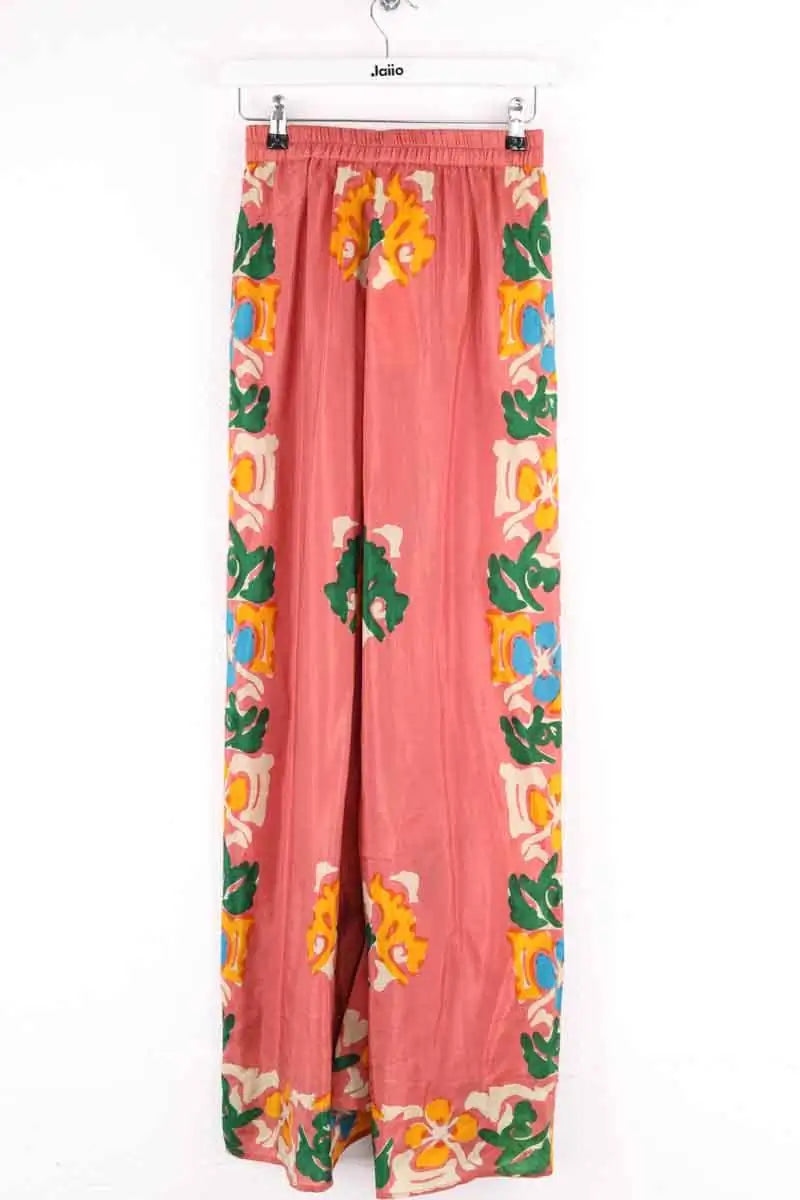Pantalon large Mes Demoiselles Rose en Soie
