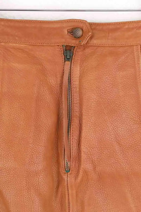 Mini jupe Aje Camel en Cuir