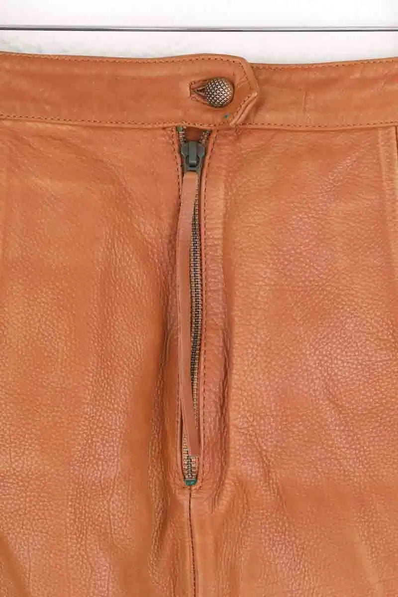 Mini jupe Aje Camel en Cuir