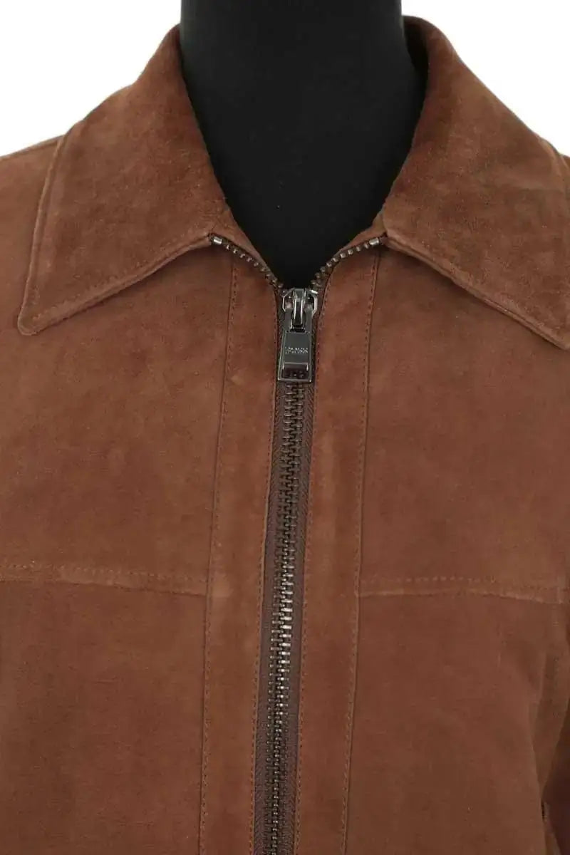 Blouson Boss Marron en Daim