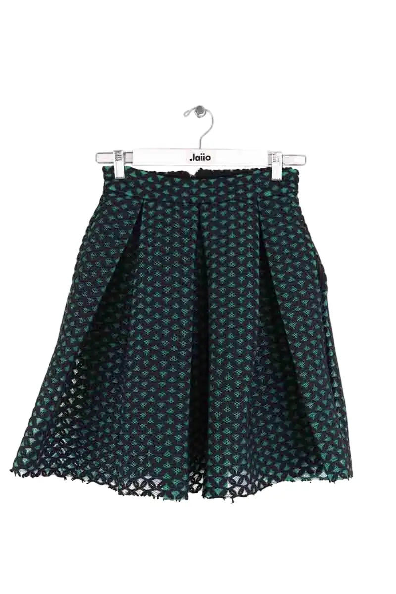 Jupe Maje Vert en Synthétique, taille S - Seconde Main