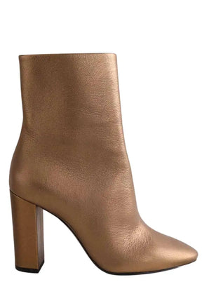 Boots Saint Laurent Doré en Cuir, taille 36 - Seconde Main