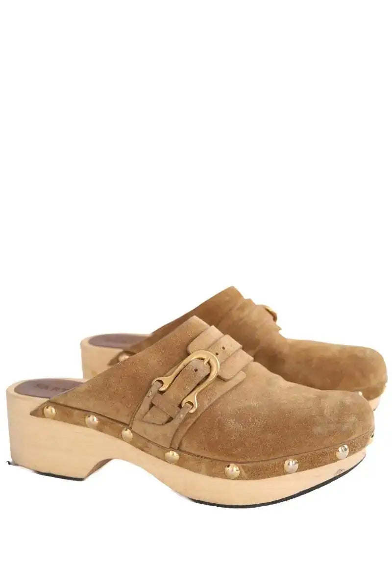 Sabots Sartore Camel en Daim