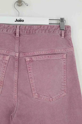 Jean droit Isabel Marant Étoile Lanea Rose en Coton