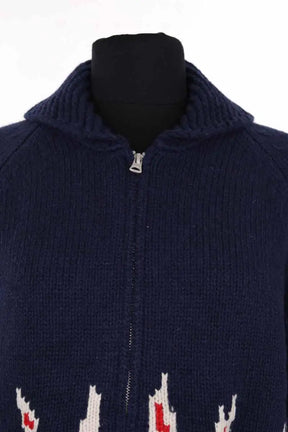 Cardigan BRUT Bleu en Laine