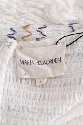 Robe Maria de la Orden Blanc en Coton