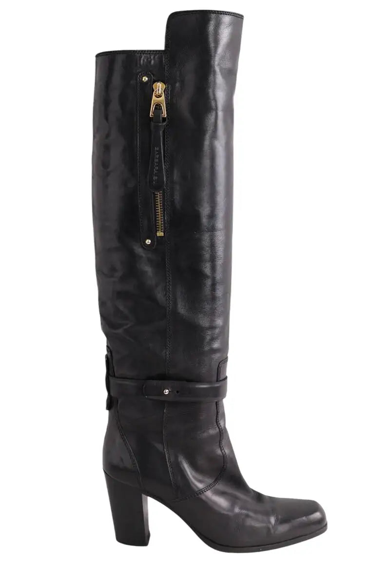 Bottes Barbara Bui Noir en Cuir, taille 38 - Seconde Main