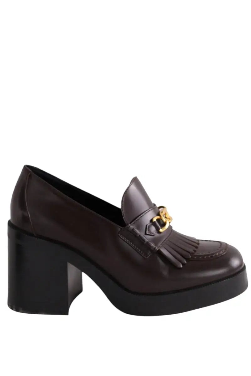 Mocassins Celine Marron en Cuir, taille 38 - Seconde Main