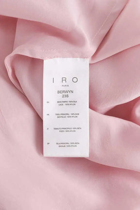 Top sans manche Iro Rose en Soie