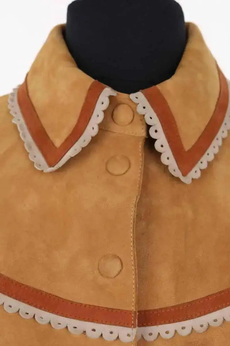 Veste Claudie Pierlot Camel en Daim
