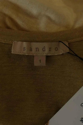 Top sans manche Sandro Jaune en Paillettes