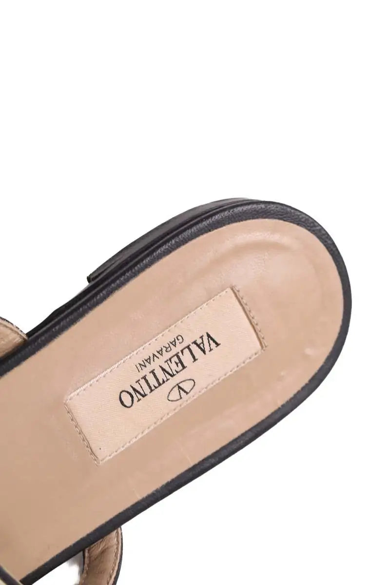 Sandales Valentino Noir en Cuir