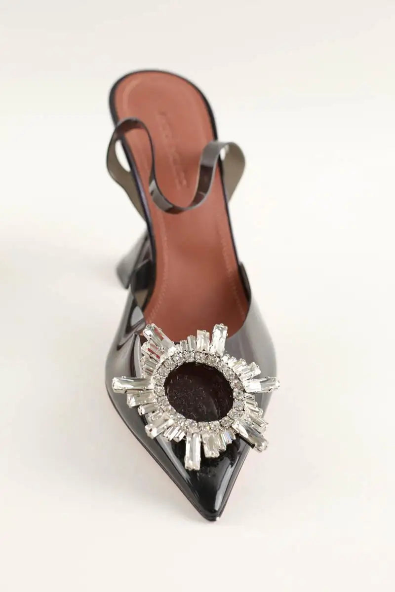 Talons Amina Muaddi Begum Noir