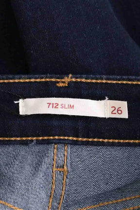 Jean slim Levi's 712 slim Bleu en Coton