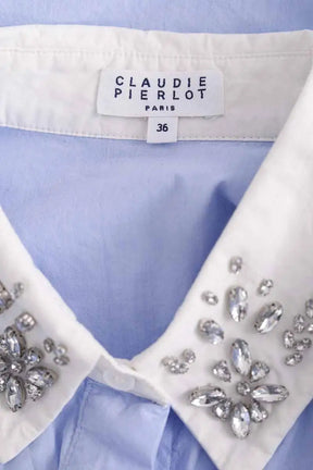 Chemise Claudie Pierlot Bleu en Coton