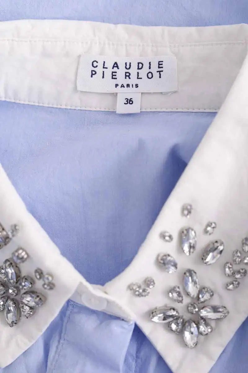 Chemise Claudie Pierlot Bleu en Coton