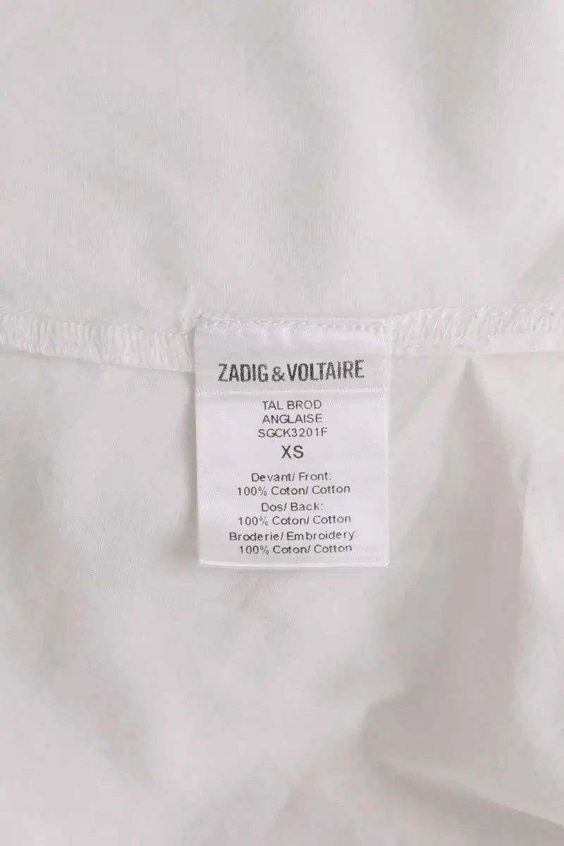 Blouse avec broderies  Zadig & Voltaire Blanc en Coton