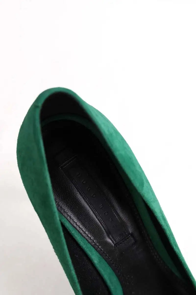 Talons Hugo Boss Vert en Daim