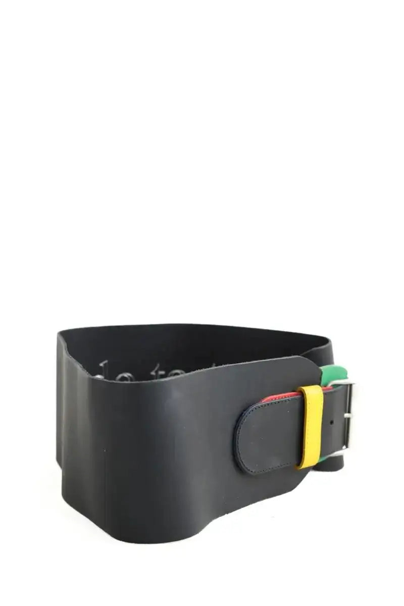 Ceinture en cuir Jean-Charles de Castelbajac  Noir