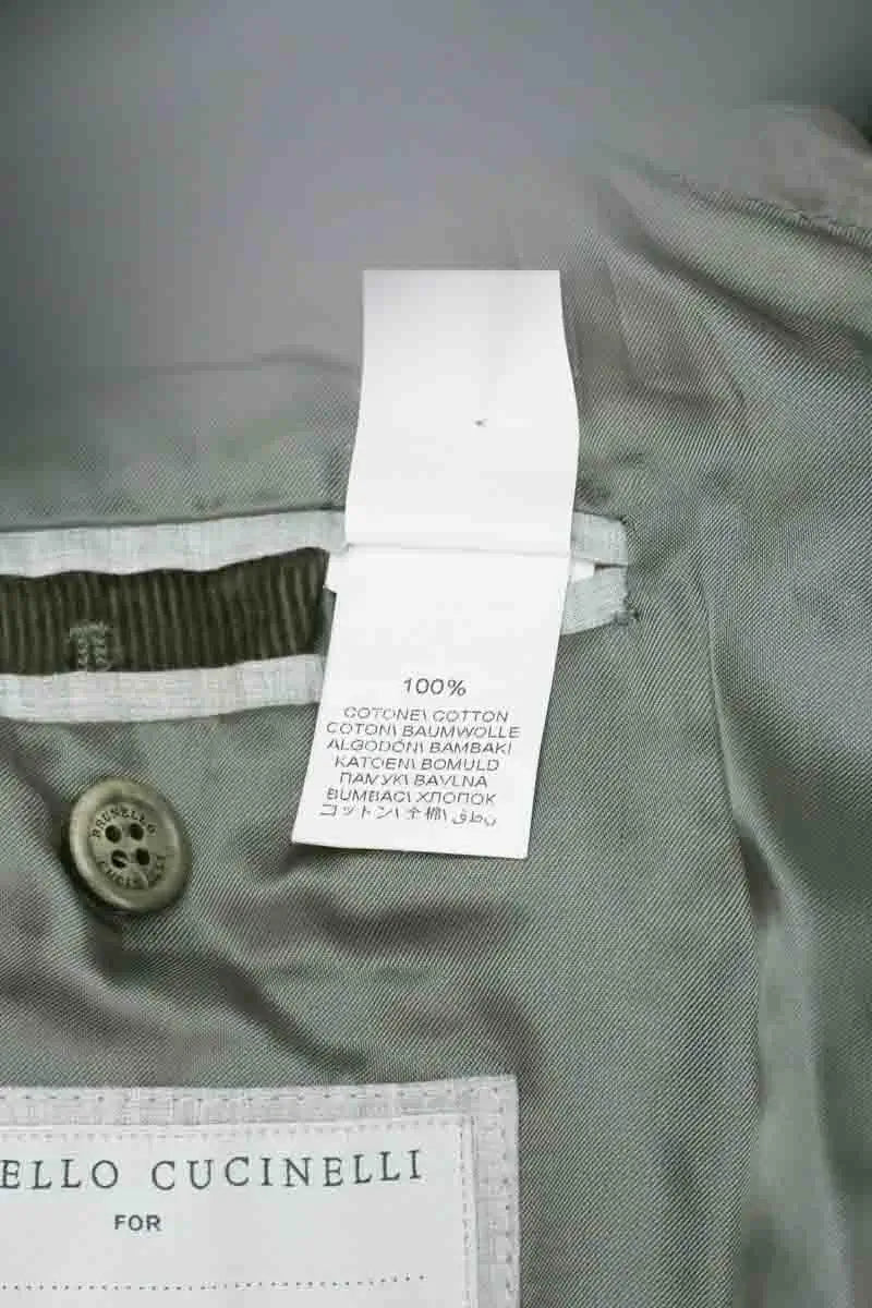 Veste Brunello Cucinelli Kaki en Coton